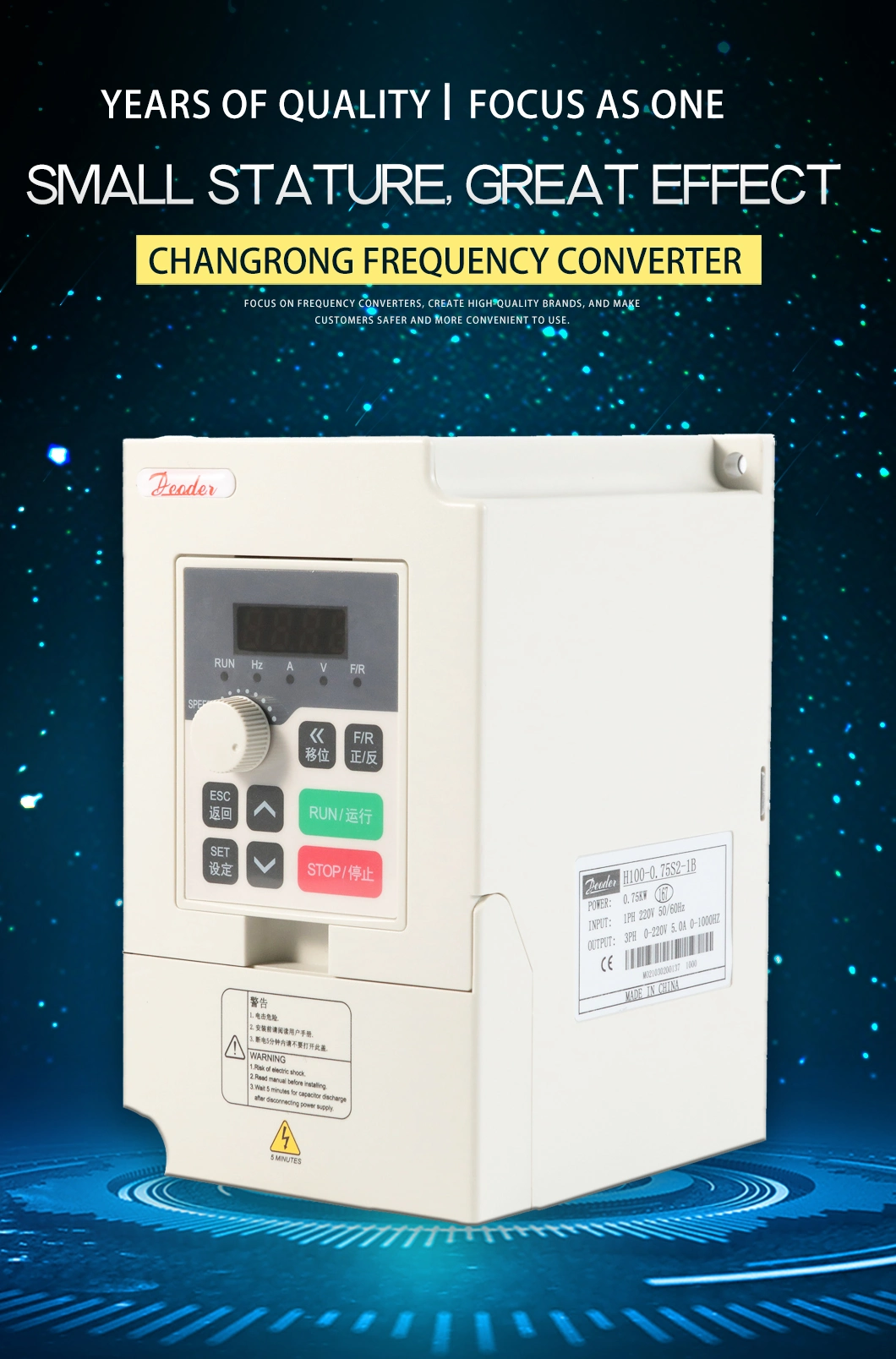 CNC 4kw Frequency 4000W 220V 5HP Variable Frequency Drive Inverter VFD for Spindle Motor Speed Control