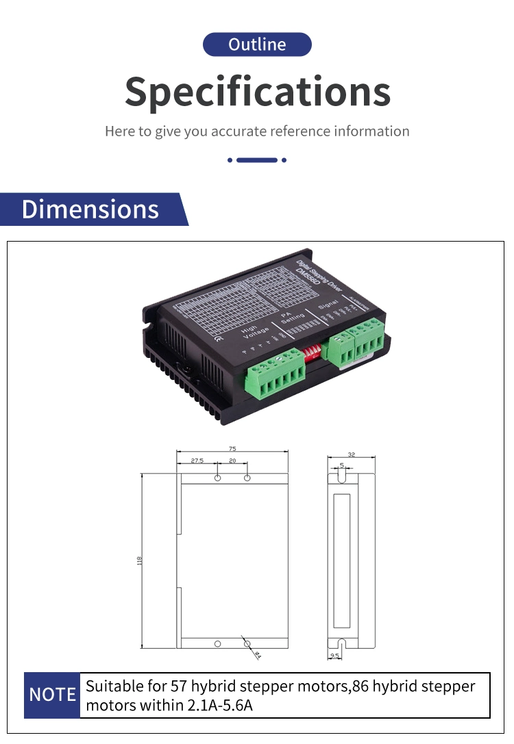 Dm556D 2- Phase Digital Stepper Motor Driver