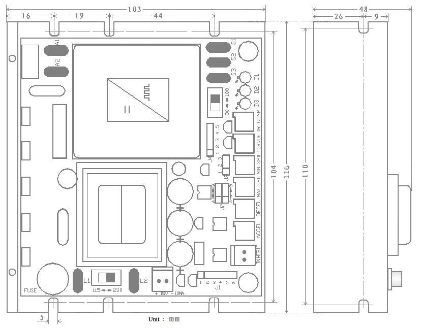 220V 10A 2kw 1500W 180V 115V DC Driver for Brushed Motors